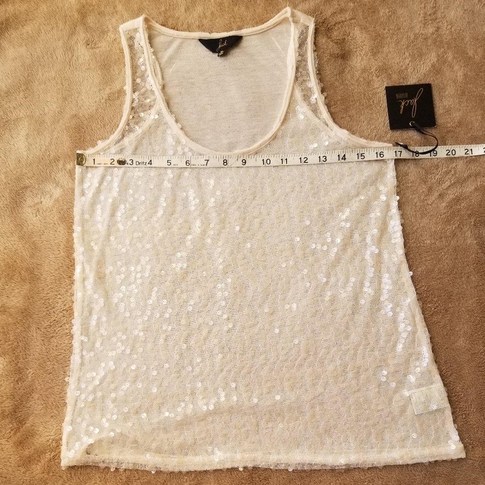 NWT Jack Whisper Cream sequin knit tank. Size M (EU 38-43)